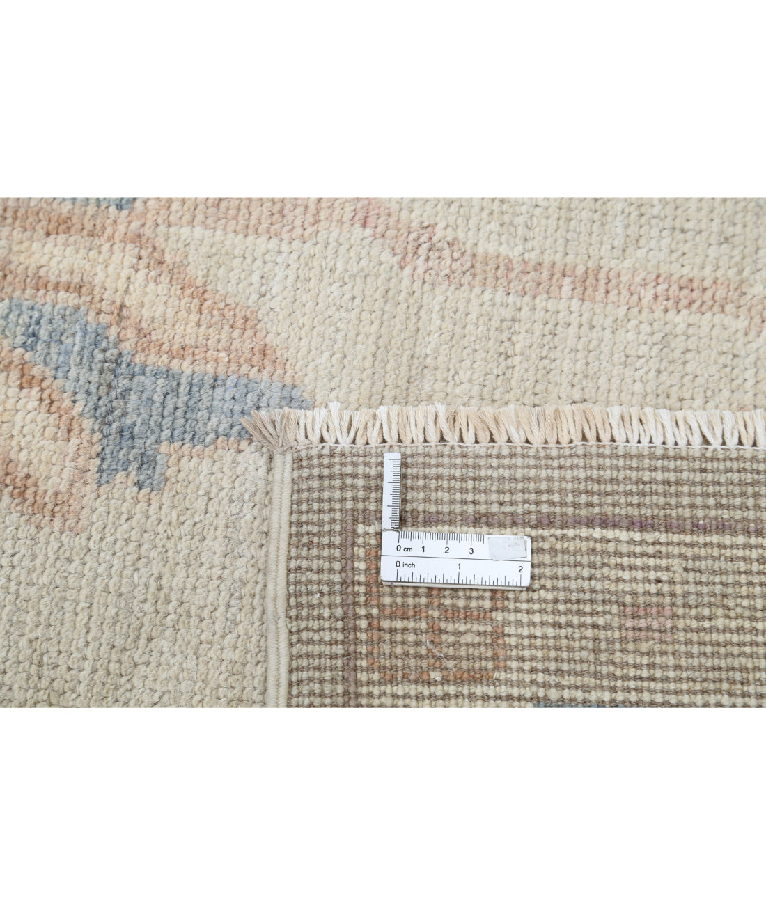 Hand Knotted Oushak Wool Rug - 9'1'' x 12'0''