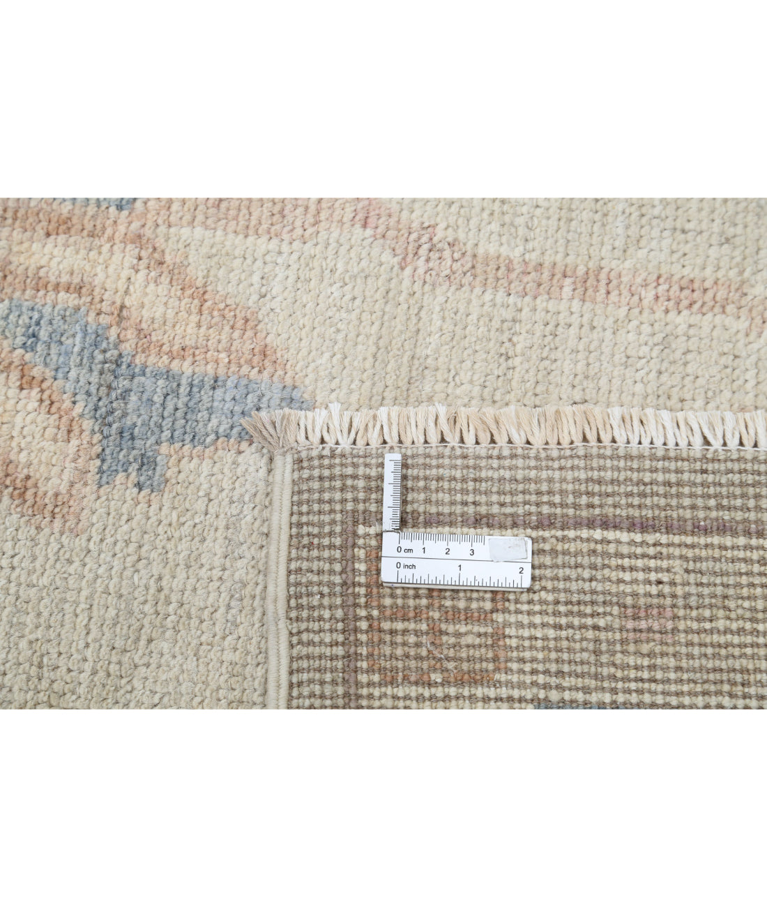Hand Knotted Oushak Wool Rug - 9'1'' x 12'0'' 9'1'' x 12'0'' (273 X 360) / Beige / Blue