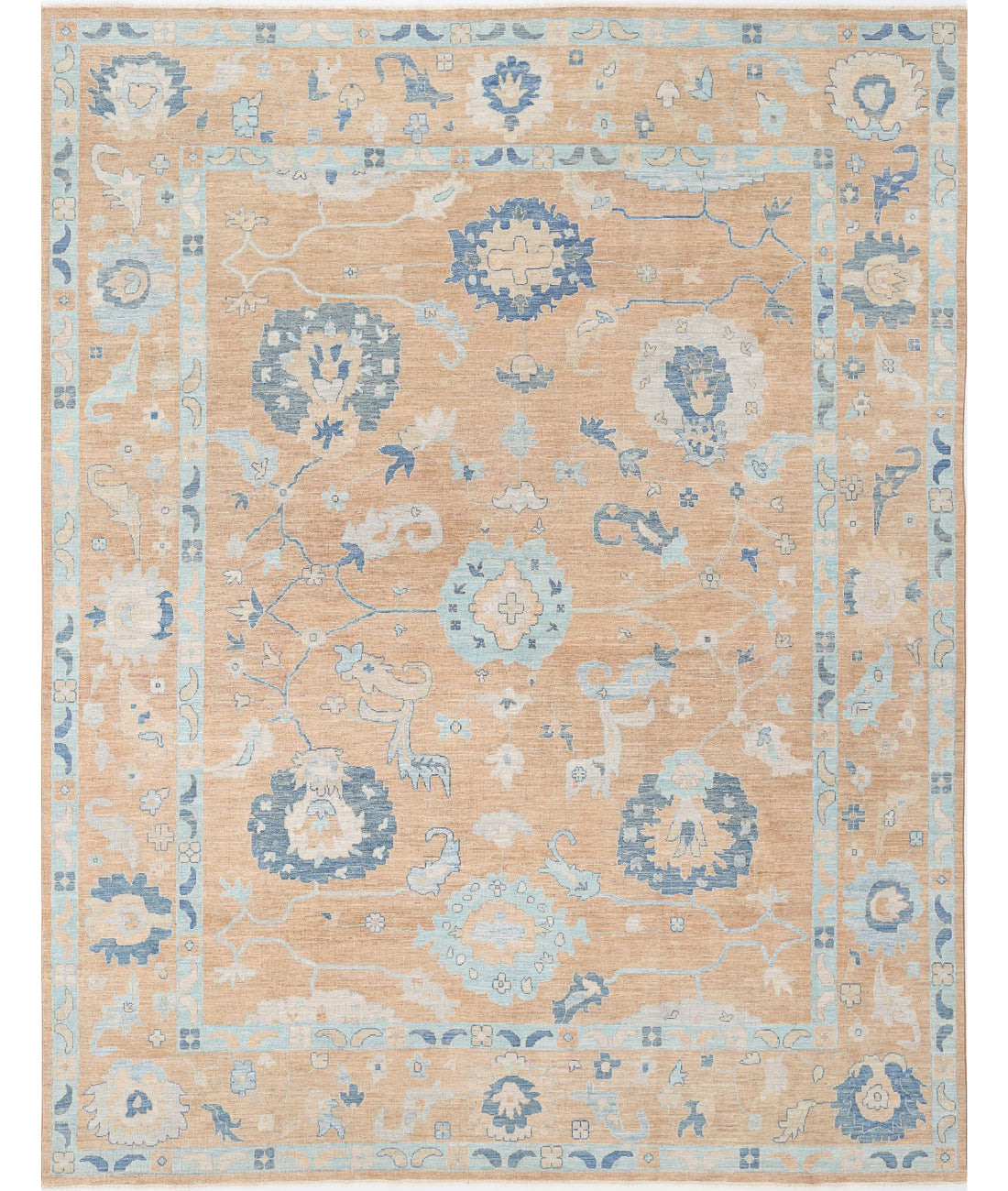 Hand Knotted Oushak Wool Rug - 12&#39;0&#39;&#39; x 15&#39;3&#39;&#39;
