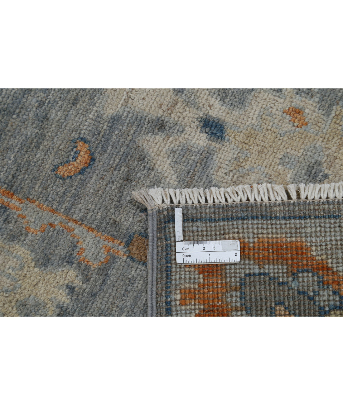 Hand Knotted Oushak Wool Rug - 3'3'' x 12'4''