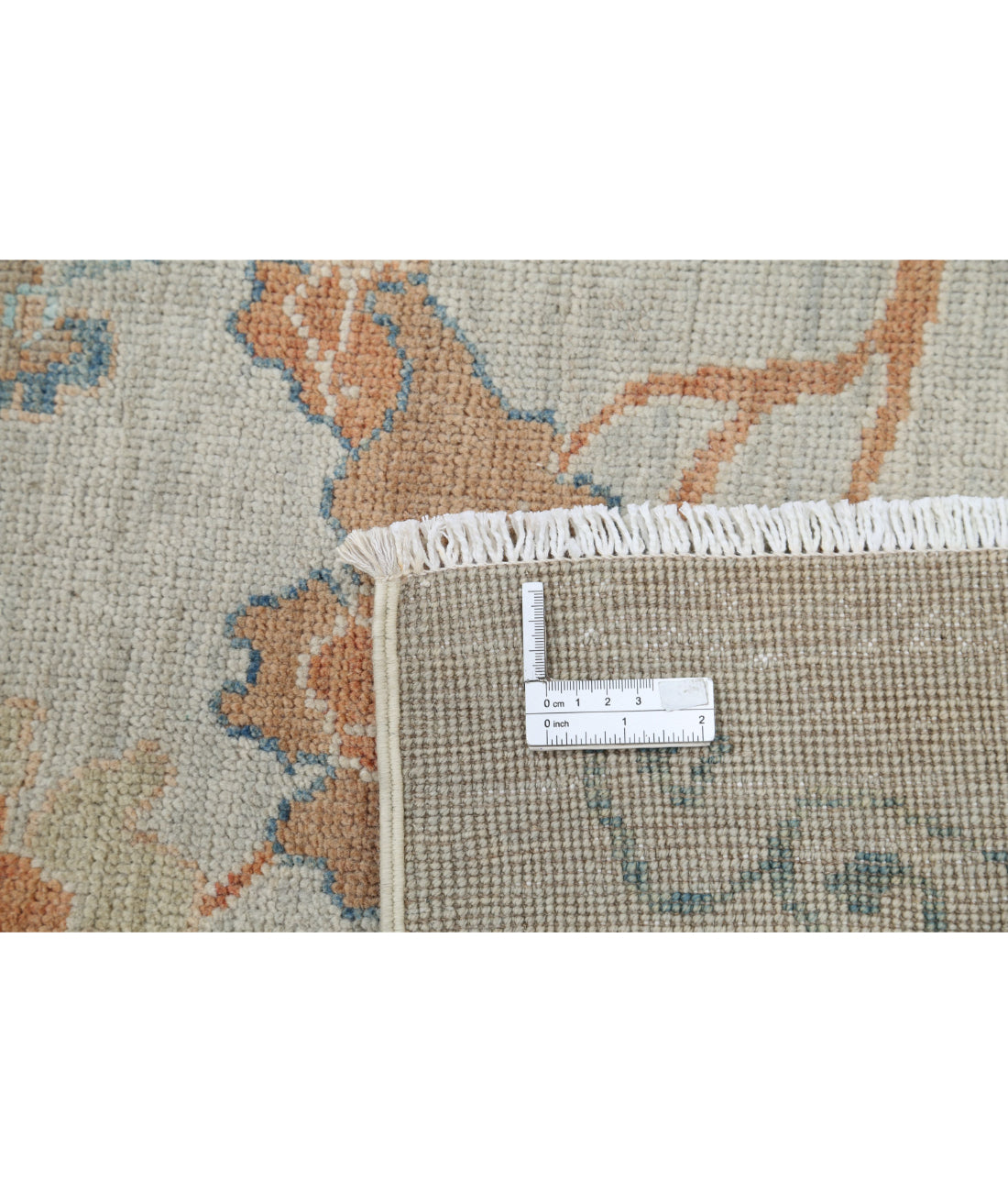 Hand Knotted Oushak Wool Rug - 9'2'' x 12'0'' 9'2'' x 12'0'' (275 X 360) / Grey / Brown