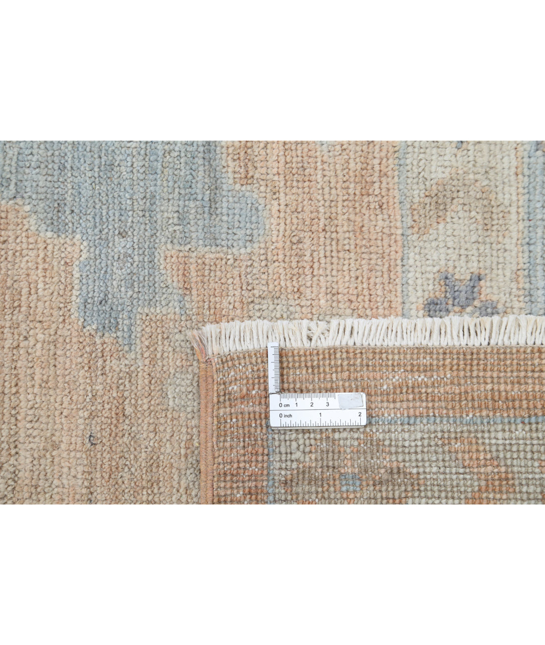 Hand Knotted Oushak Wool Rug - 9'2'' x 12'1''