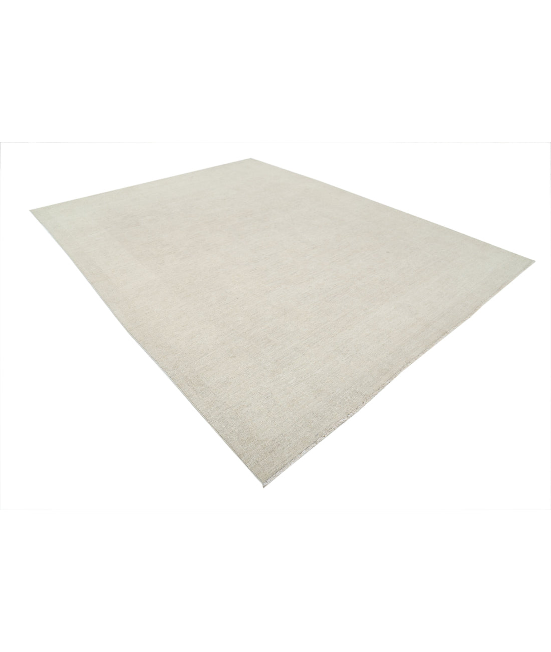 Hand Knotted Oushak Wool Rug - 8'11'' x 11'6'' 8'11'' x 11'6'' (268 X 345) / Ivory / Ivory