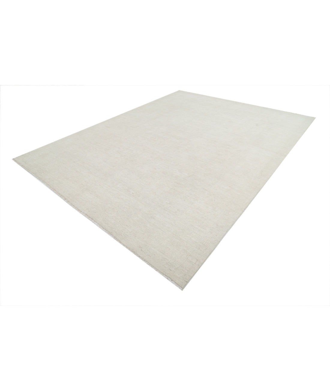 Hand Knotted Oushak Wool Rug - 8'11'' x 11'6'' 8'11'' x 11'6'' (268 X 345) / Ivory / Ivory