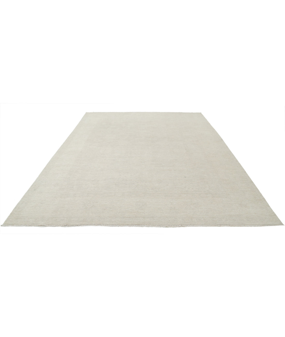 Hand Knotted Oushak Wool Rug - 8'11'' x 11'6'' 8'11'' x 11'6'' (268 X 345) / Ivory / Ivory