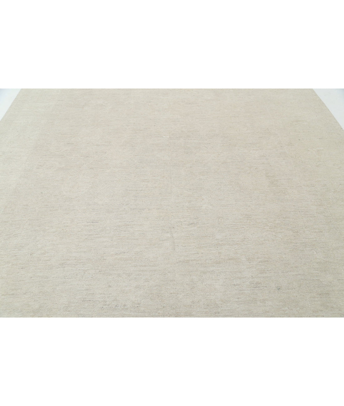 Hand Knotted Oushak Wool Rug - 8'11'' x 11'6'' 8'11'' x 11'6'' (268 X 345) / Ivory / Ivory