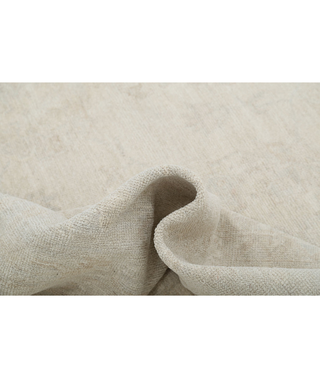 Hand Knotted Oushak Wool Rug - 9'3'' x 12'2'' 9'3'' x 12'2'' (278 X 365) / Ivory / Grey