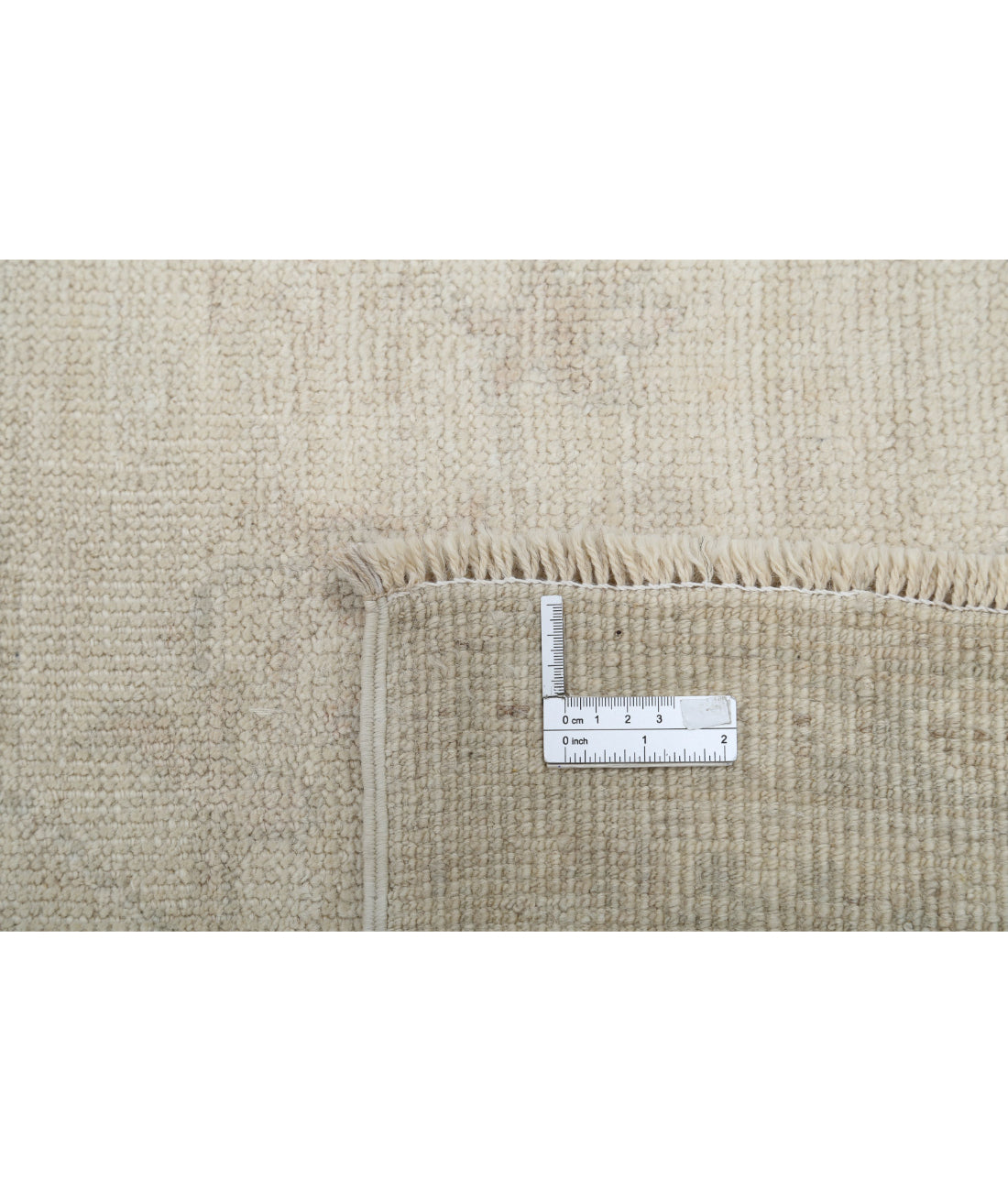 Hand Knotted Oushak Wool Rug - 9'3'' x 12'2''