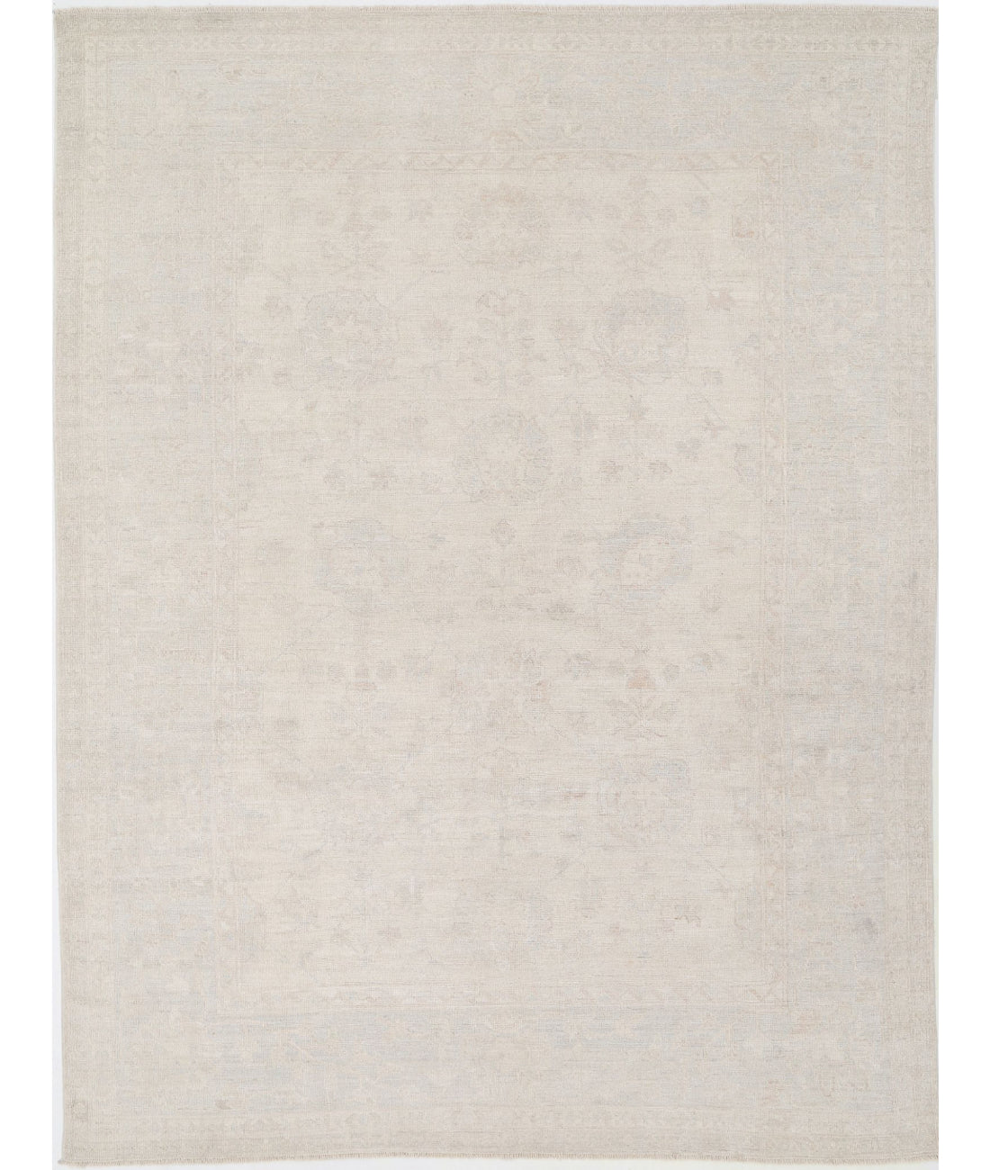 Hand Knotted Oushak Wool Rug - 9&#39;3&#39;&#39; x 12&#39;2&#39;&#39;