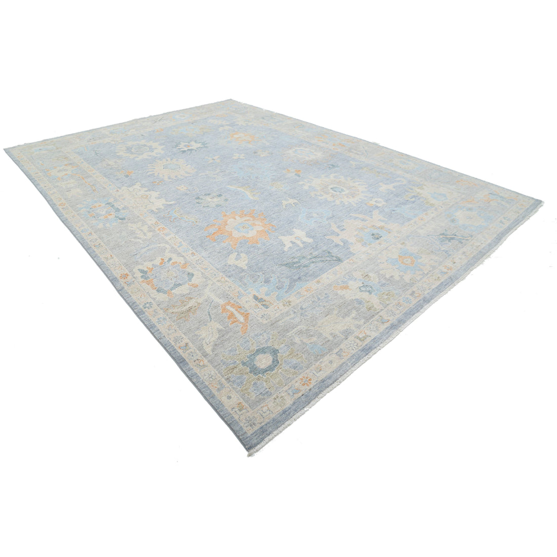 Alfombra de lana Oushak anudada a mano - 10'0'' x 13'11''