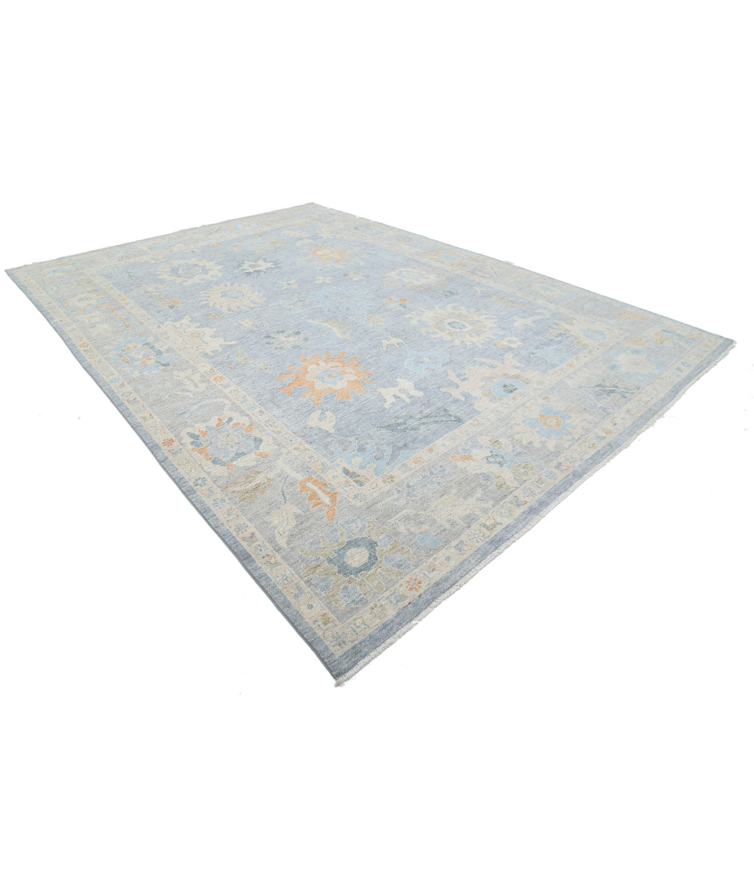 Alfombra de lana Oushak anudada a mano - 10'0'' x 13'11''