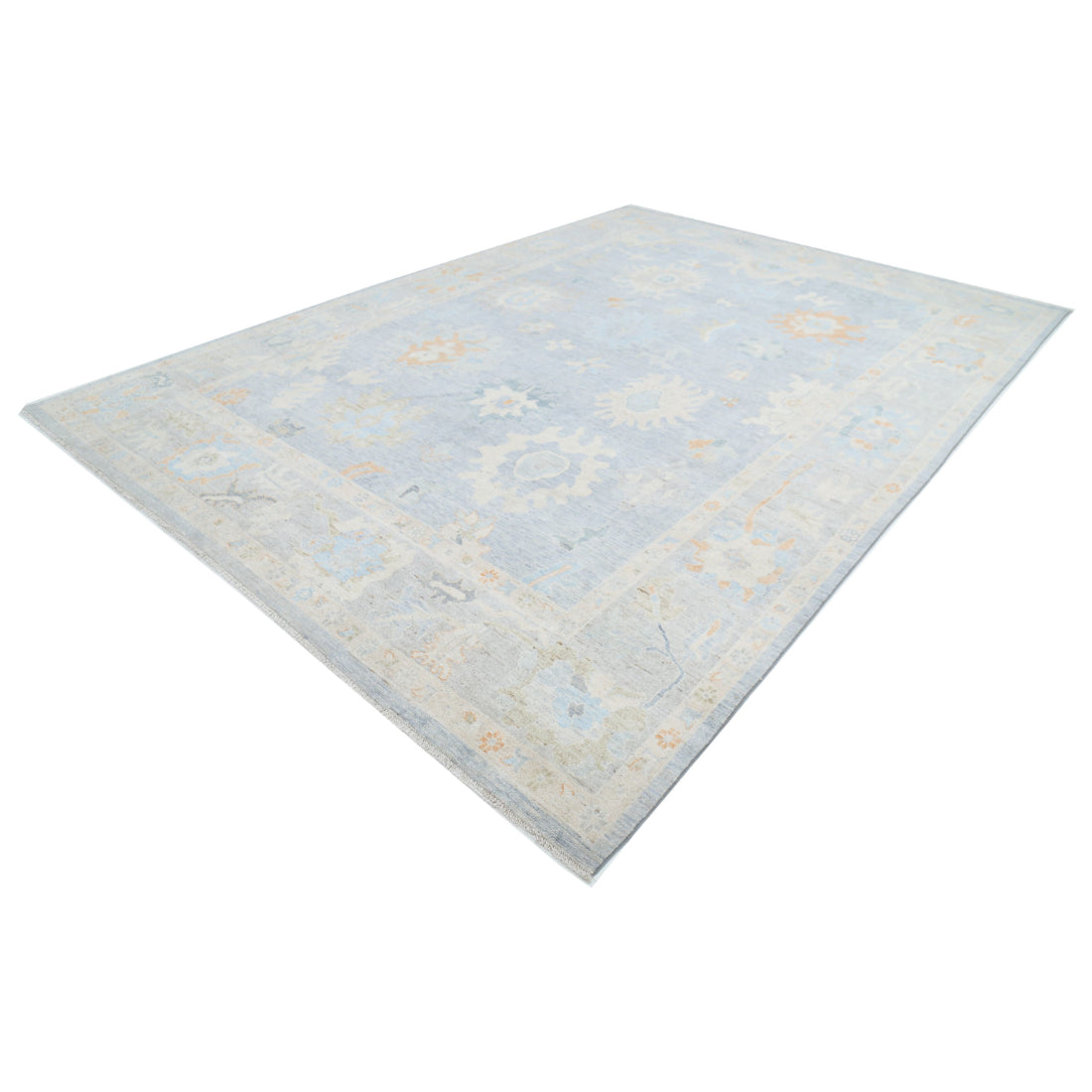 Alfombra de lana Oushak anudada a mano - 10'0'' x 13'11''