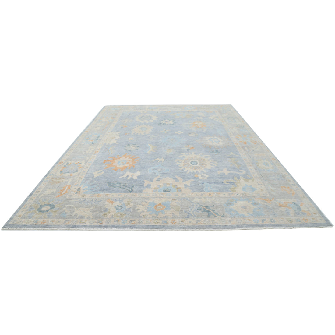 Alfombra de lana Oushak anudada a mano - 10'0'' x 13'11''