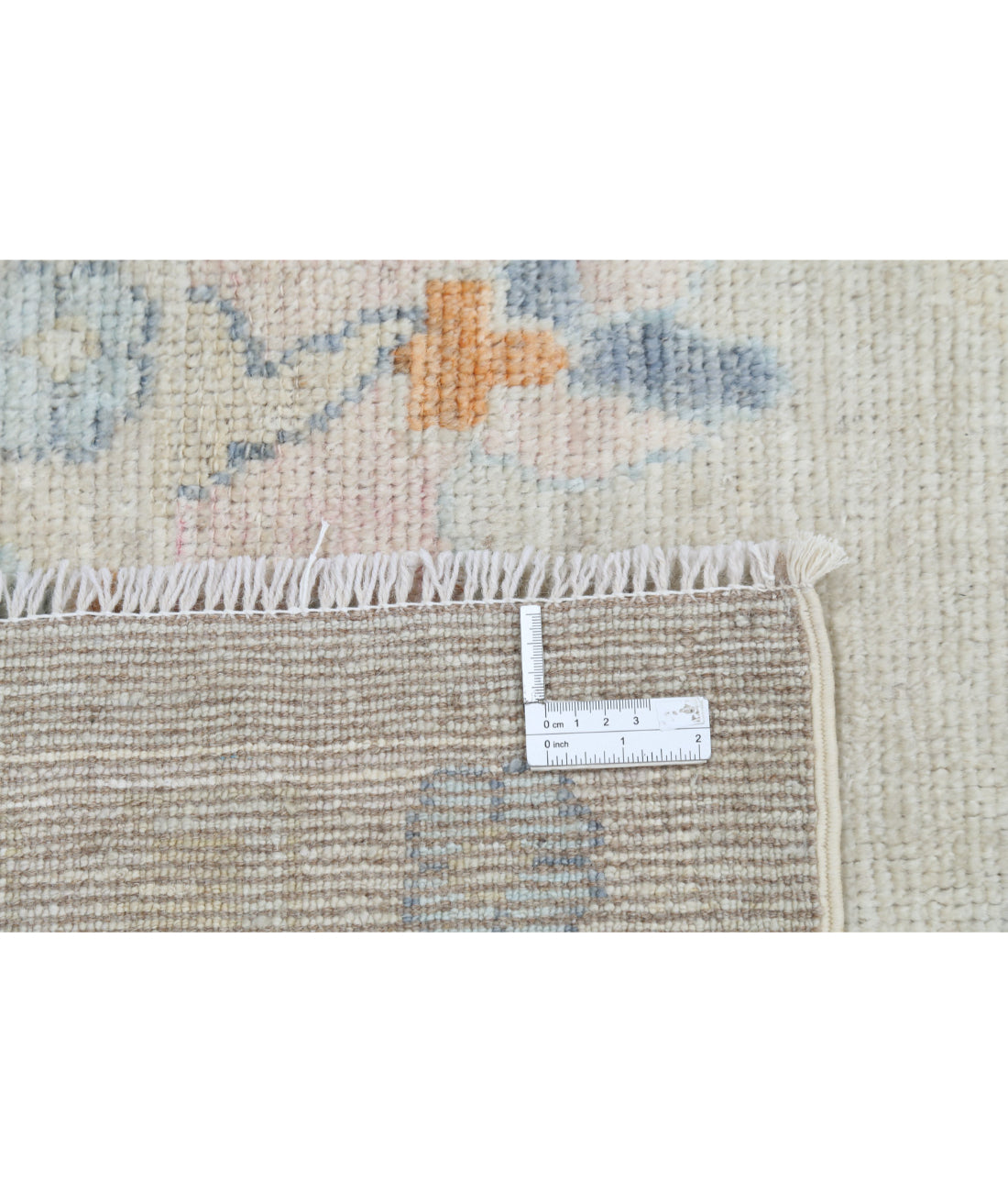 Hand Knotted Oushak Wool Rug - 8'11'' x 12'4'' 8'11'' x 12'4'' (268 X 370) / Beige / Grey