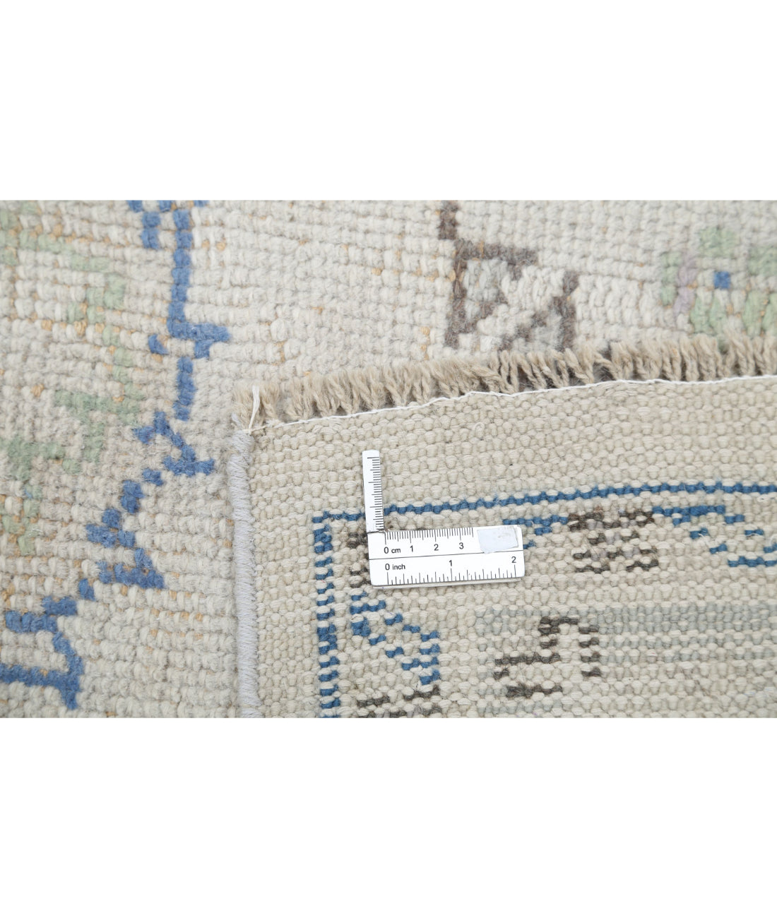 Hand Knotted Vintage Turkish Oushak Wool Rug - 8'1'' x 11'3''