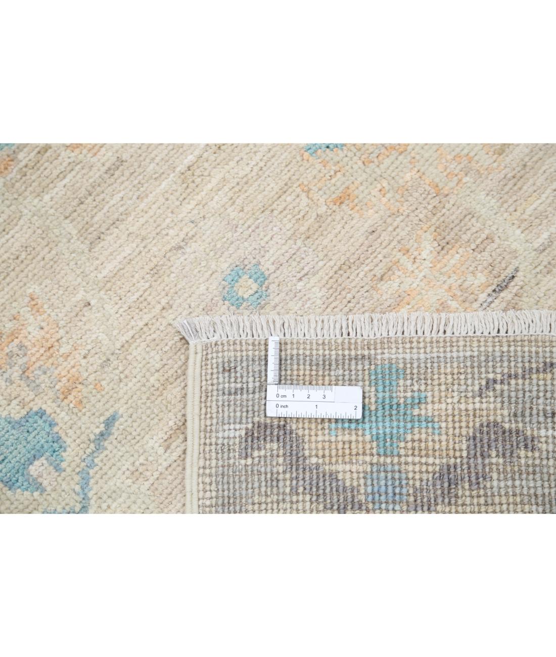 Hand Knotted Oushak Wool Rug - 3'0'' x 9'7''