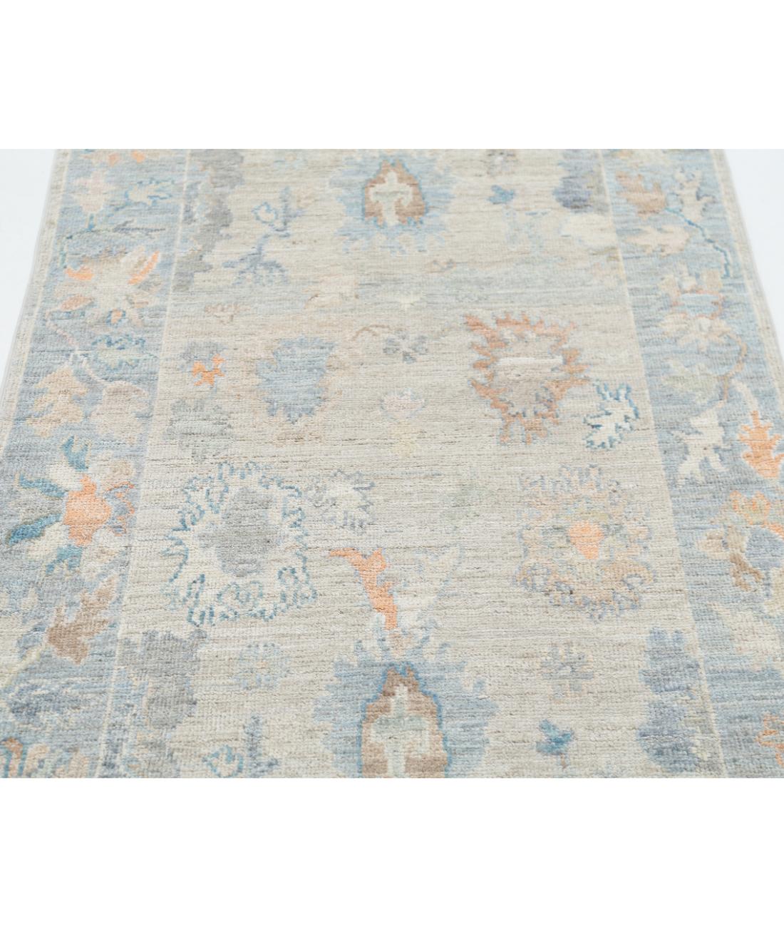 Hand Knotted Oushak Wool Rug - 3'0'' x 8'4'' 3' 0" X 8' 4" (91 X 254) / Taupe / Grey