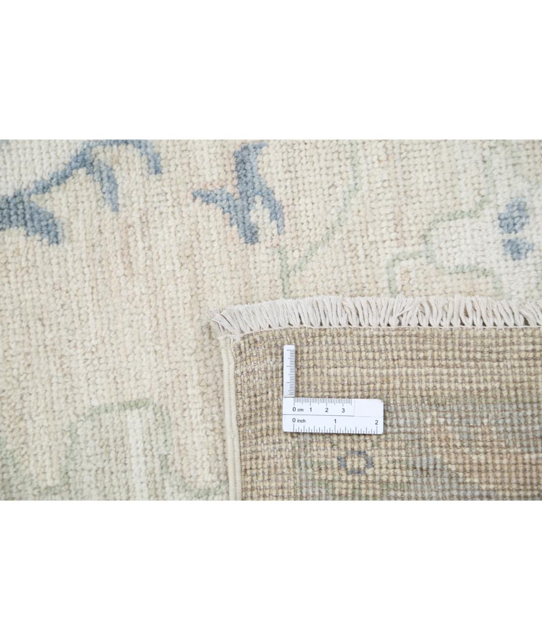 Hand Knotted Oushak Wool Rug - 9'0'' x 11'10''