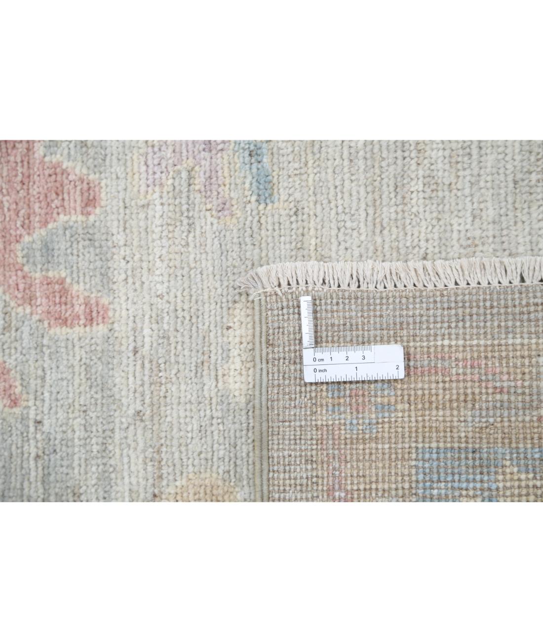 Hand Knotted Oushak Wool Rug - 9'0'' x 11'9'' 9' 0" X 11' 9" (274 X 358) / Grey / Blue