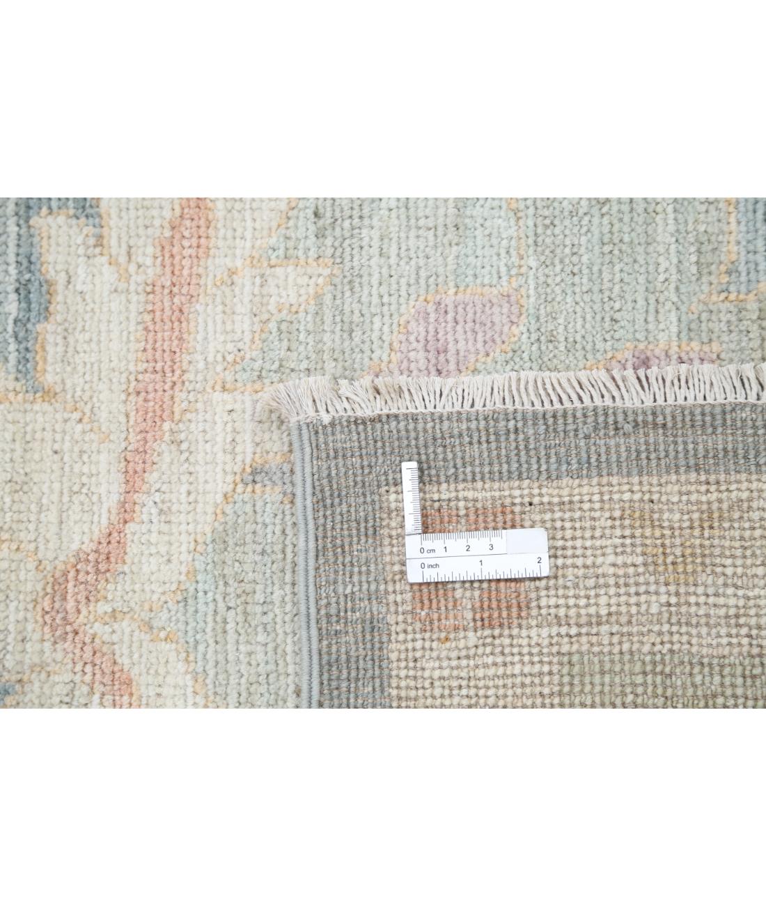 Hand Knotted Oushak Wool Rug - 10'0'' x 13'7''