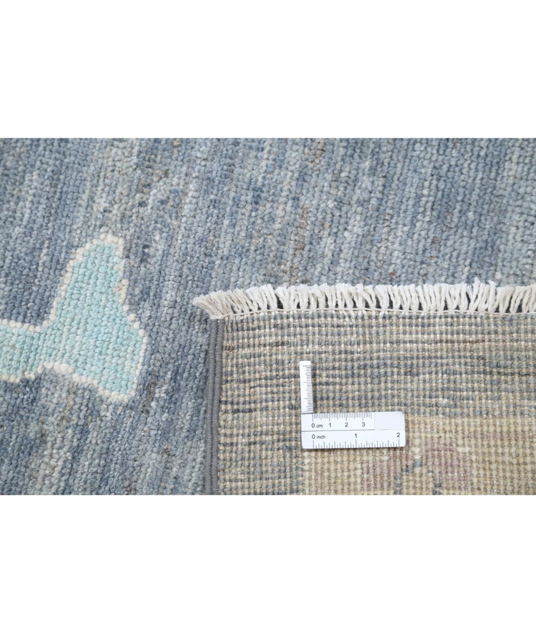 Hand Knotted Oushak Wool Rug - 10'2'' x 13'10''