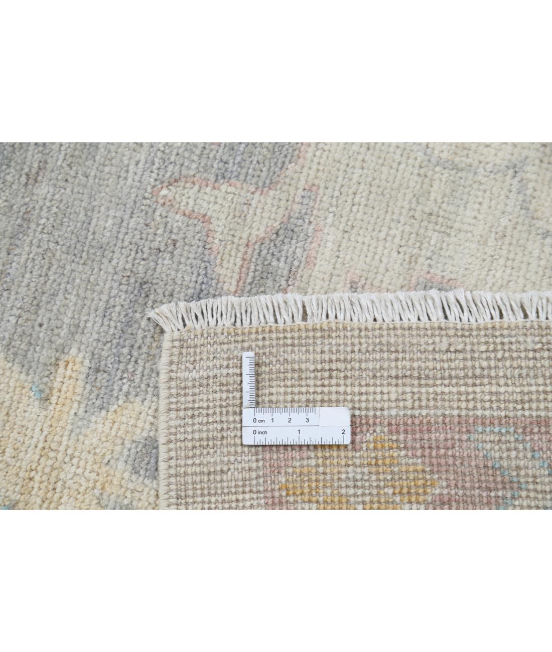 Hand Knotted Oushak Wool Rug - 9'5'' x 12'2''