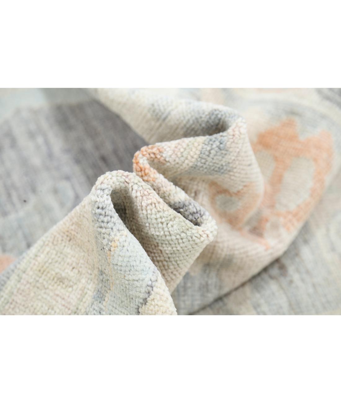 Hand Knotted Oushak Wool Rug - 10'2'' x 13'6'' 10' 2" X 13' 6" (310 X 411) / Grey / Green