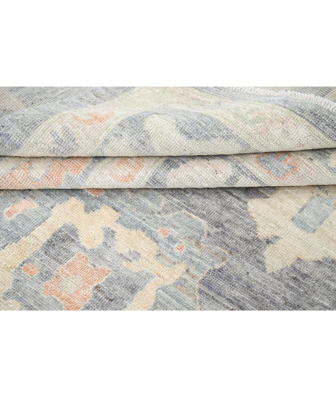 Hand Knotted Oushak Wool Rug - 10'2'' x 13'6'' 10' 2" X 13' 6" (310 X 411) / Grey / Green