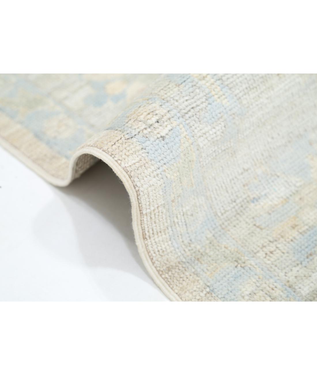 Hand Knotted Oushak Wool Rug - 6'8'' x 8'3'' 6' 8" X 8' 3" (203 X 251) / Taupe / Silver