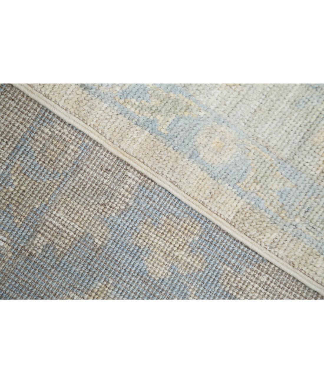 Hand Knotted Oushak Wool Rug - 6'8'' x 8'3''