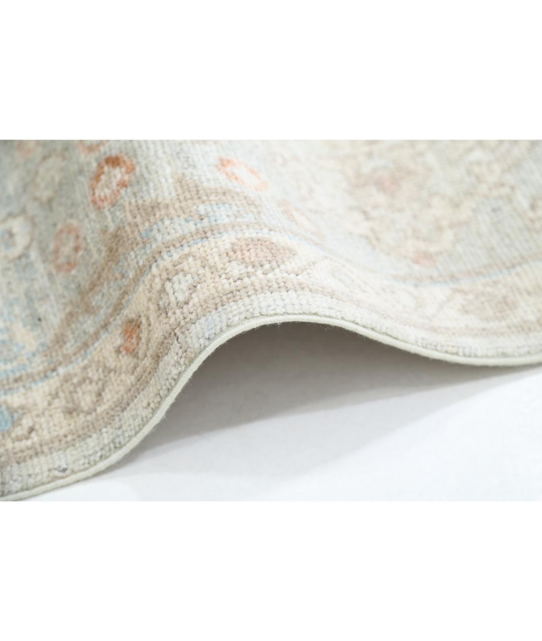 Hand Knotted Oushak Wool Rug - 7'9'' x 9'9'' 7' 9" X 9' 9" (236 X 297) / Blue / Grey