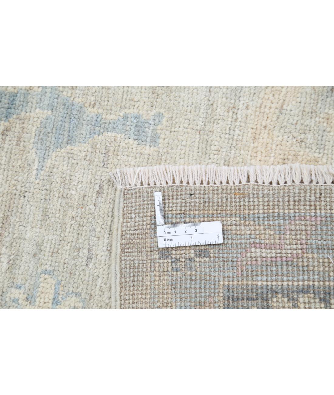 Hand Knotted Oushak Wool Rug - 8'5'' x 9'11''