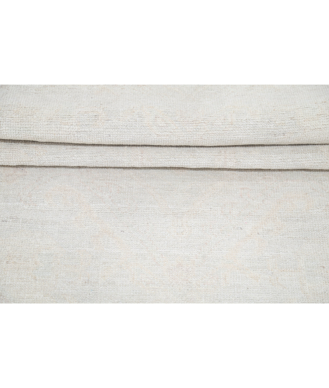 Hand Knotted Oushak Wool Rug - 2'6'' x 8'0'' 2' 6" X 8' 0" (76 X 244) / Ivory / Taupe