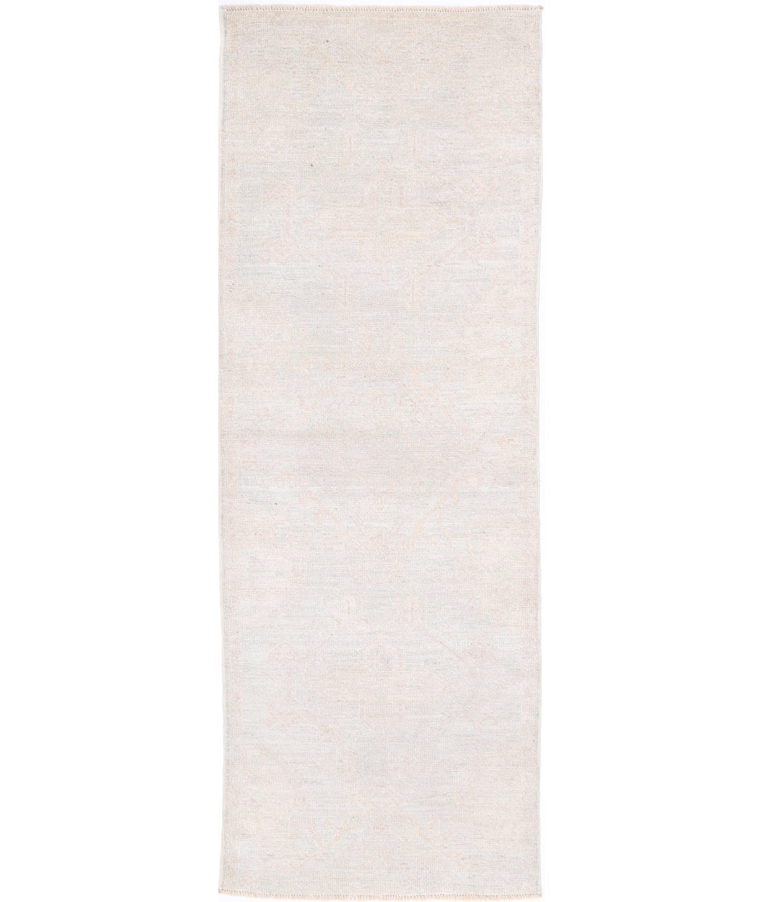 Hand Knotted Oushak Wool Rug - 2&#39;6&#39;&#39; x 8&#39;0&#39;&#39; 2&#39; 6&quot; X 8&#39; 0&quot; (76 X 244) / Ivory / Taupe
