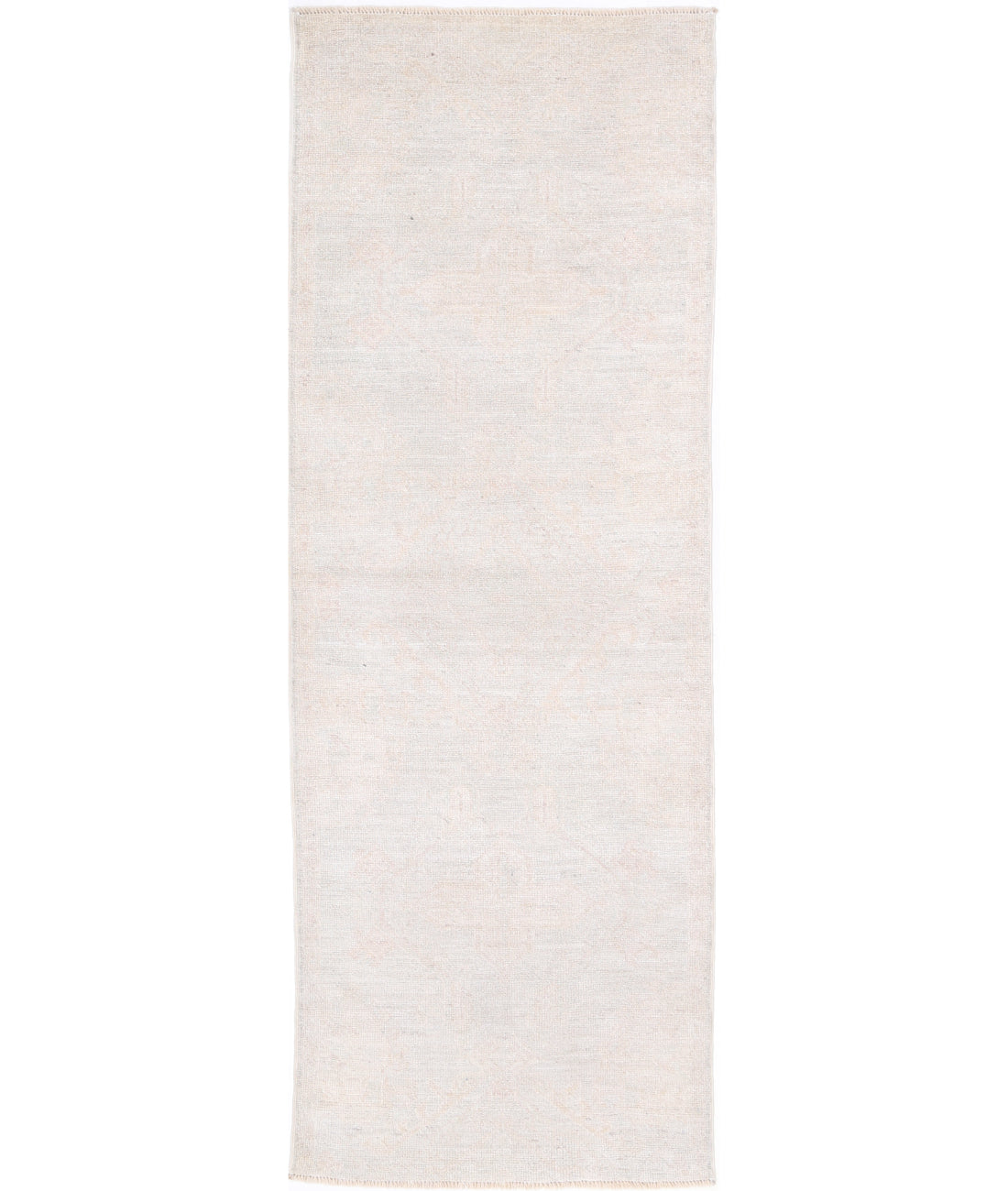 Hand Knotted Oushak Wool Rug - 2'6'' x 8'0''