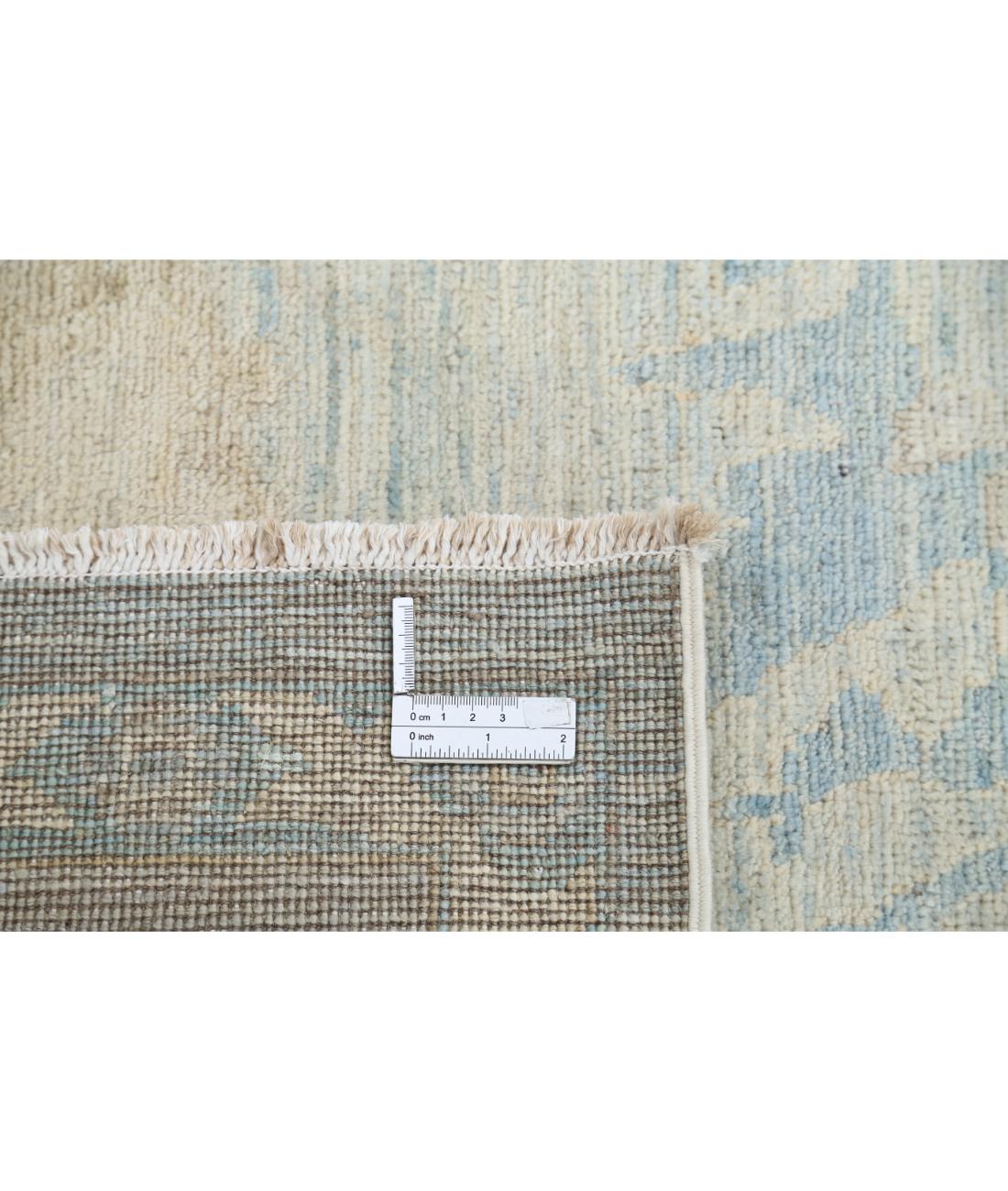 Hand Knotted Oushak Wool Rug - 9'0'' x 11'9''