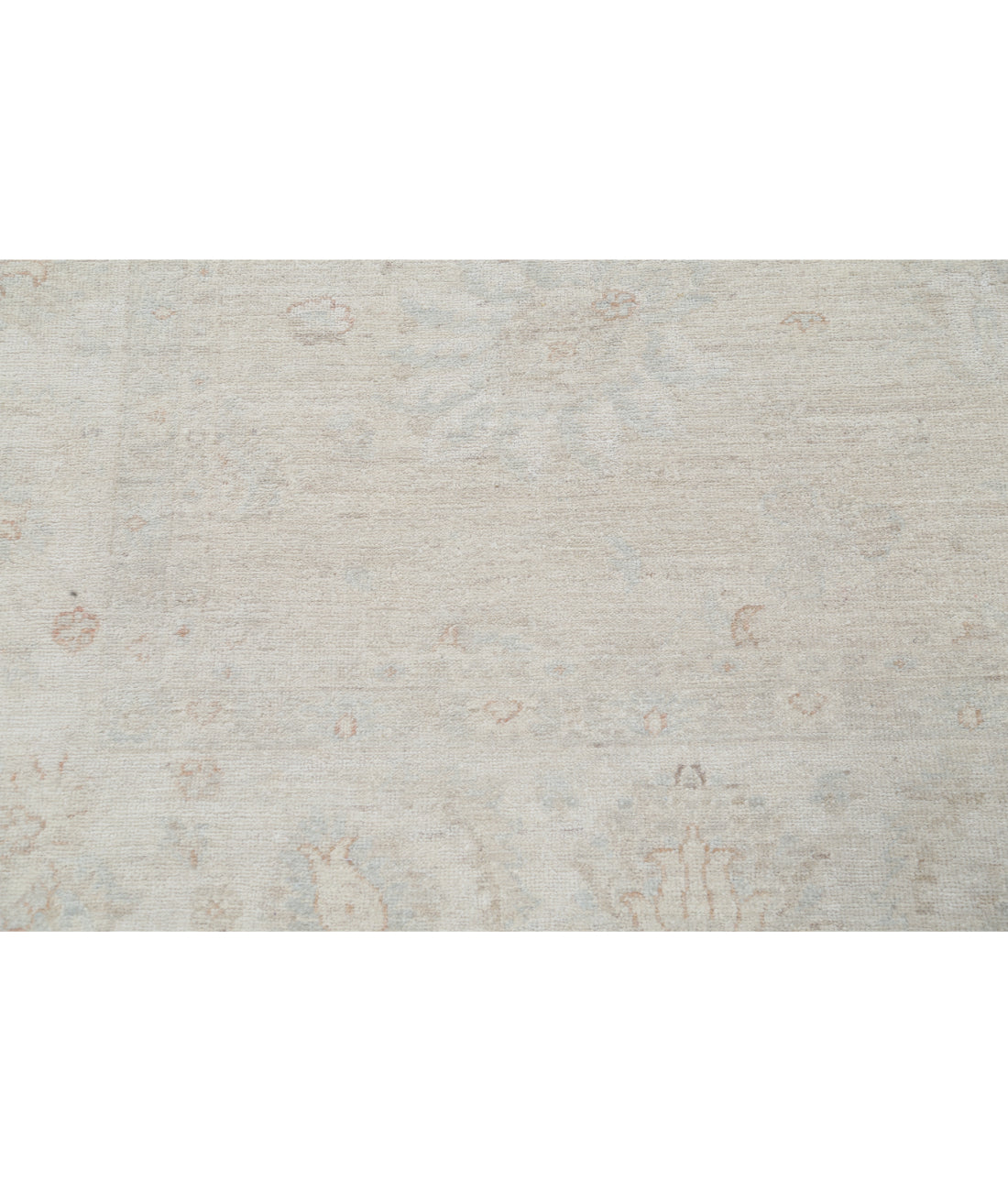 Hand Knotted Oushak Wool Rug - 8'10'' x 11'8'' 8' 10" X 11' 8" (269 X 356) / Silver / Ivory