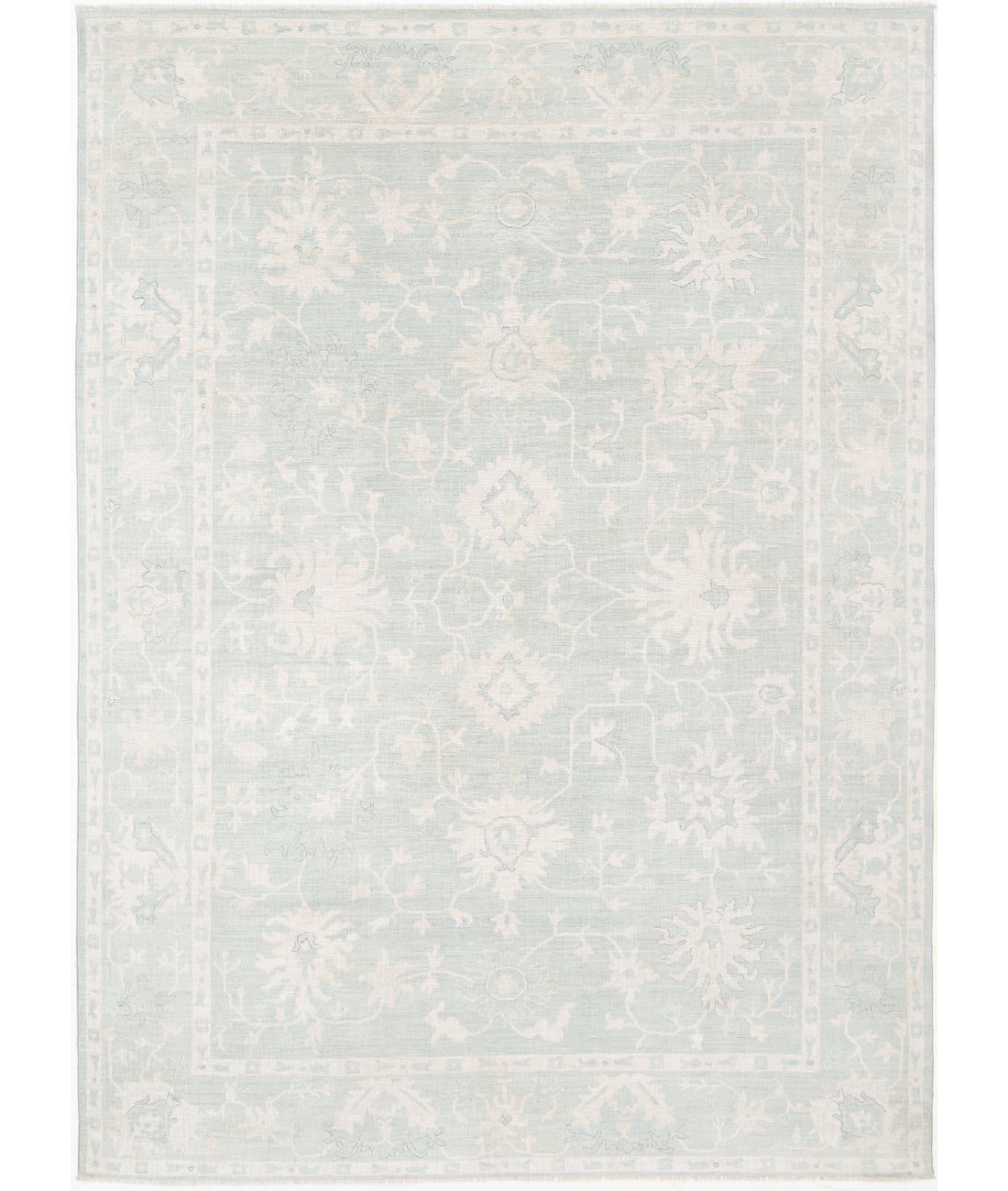 Hand Knotted Oushak Wool Rug - 9&#39;5&#39;&#39; x 13&#39;2&#39;&#39; 9&#39; 5&quot; X 13&#39; 2&quot; (287 X 401) / Green / Green
