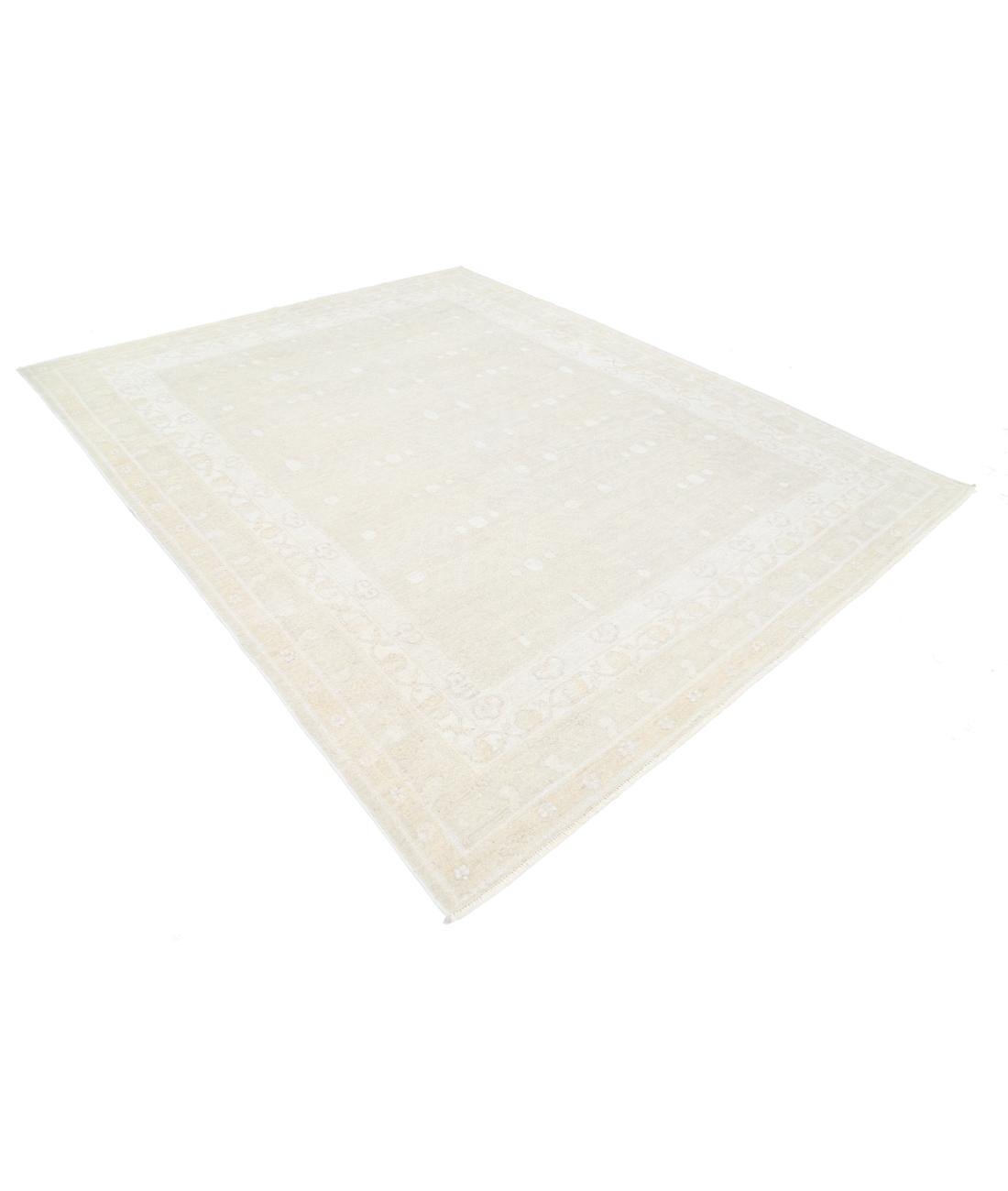 Hand Knotted Oushak Wool Rug - 8'2'' x 10'4'' 8' 2" X 10' 4" (249 X 315) / Grey / Ivory