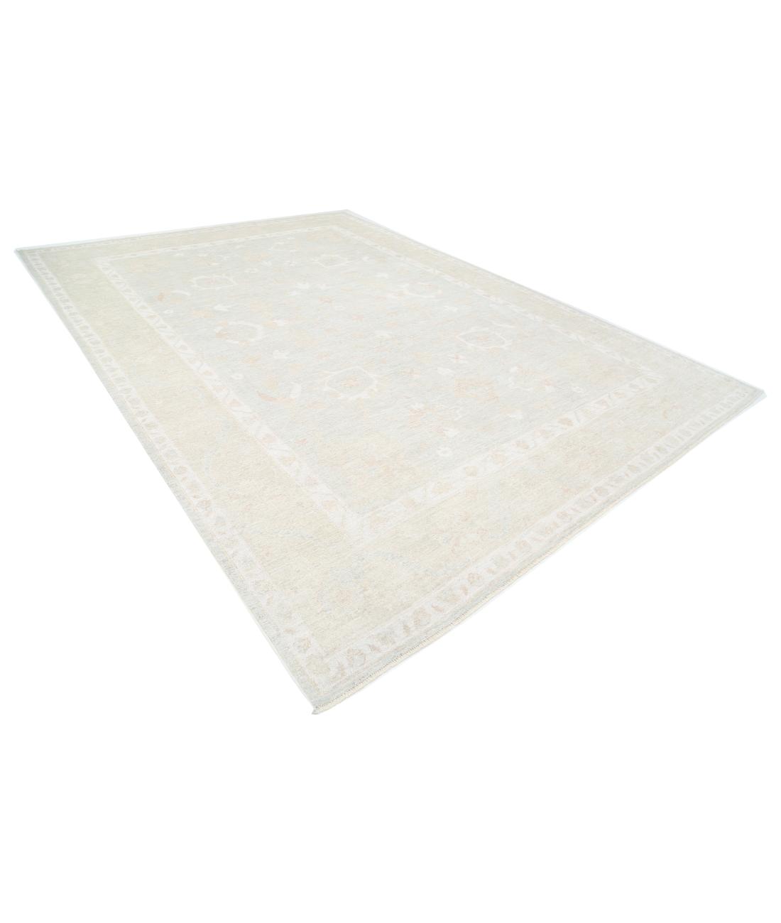 Hand Knotted Oushak Wool Rug - 10'3'' x 14'5'' 10' 3" X 14' 5" (312 X 439) / Grey / Ivory