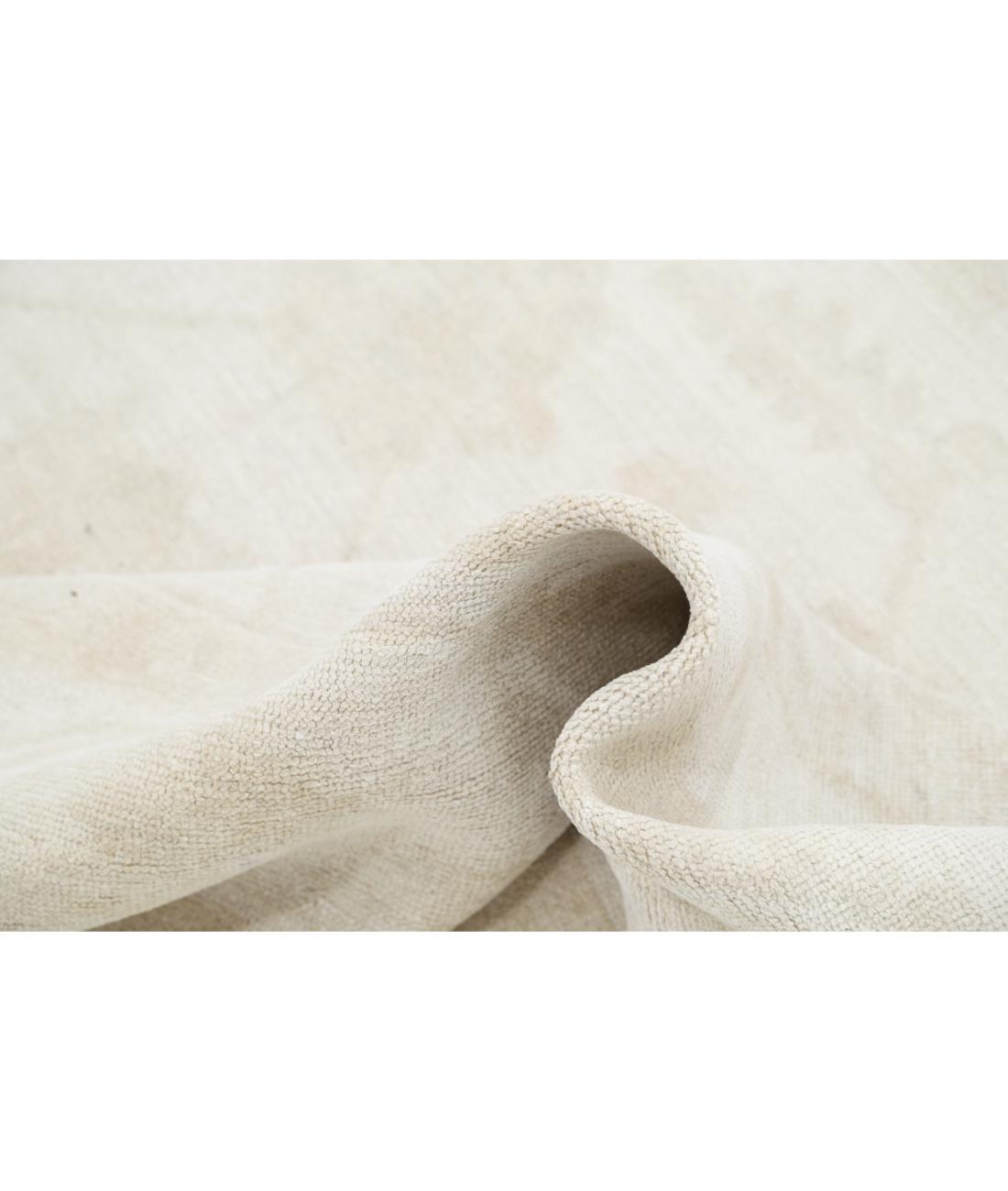 Hand Knotted Oushak Wool Rug - 8'10'' x 11'9'' 8' 10" X 11' 9" (269 X 358) / Taupe / Ivory