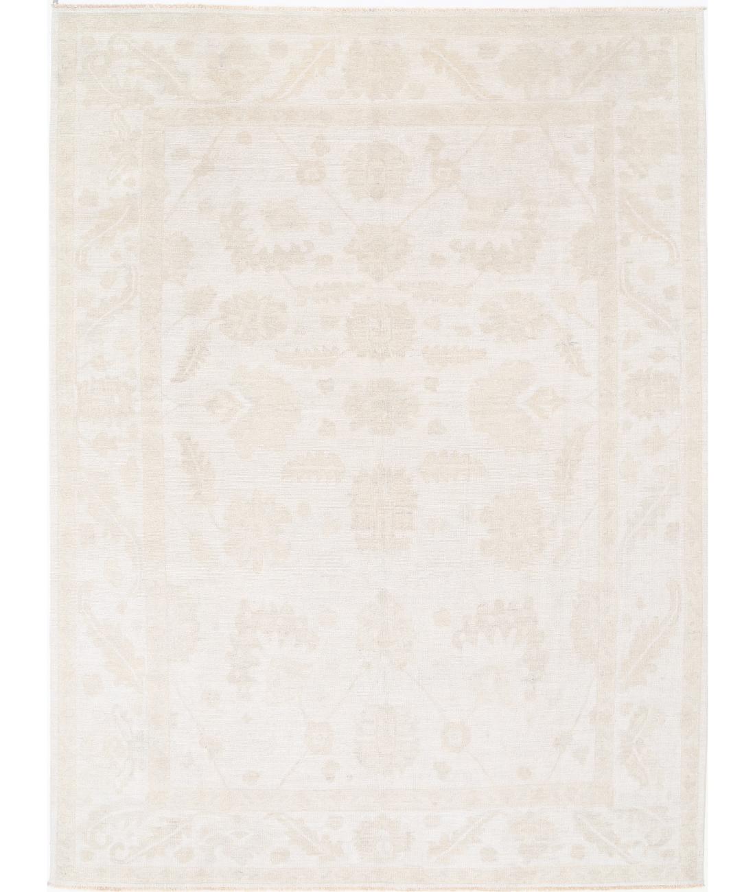 Hand Knotted Oushak Wool Rug - 8&#39;10&#39;&#39; x 11&#39;9&#39;&#39;