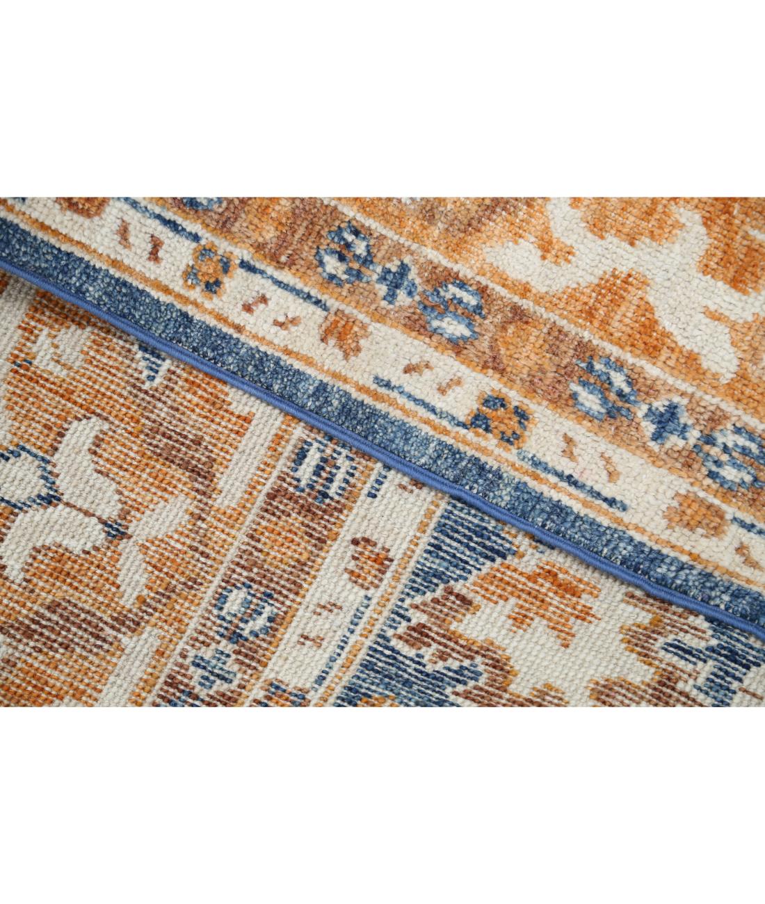 Hand Knotted Oushak Wool Rug - 8'1'' x 10'3''