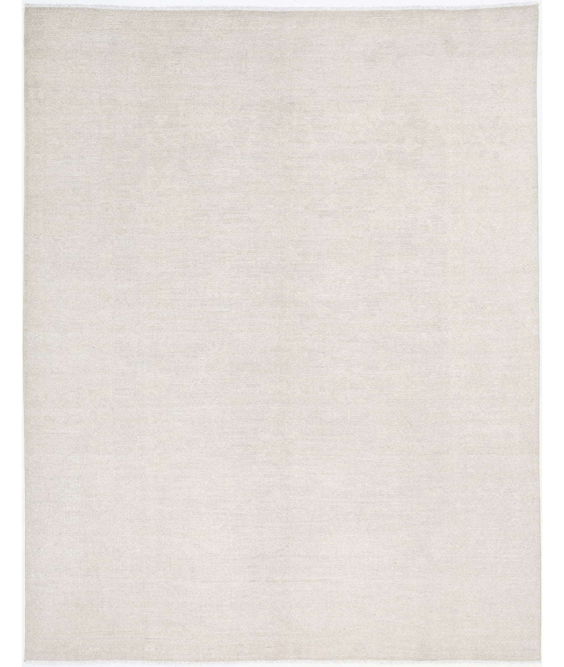 Hand Knotted Oushak Wool Rug - 8&#39;0&#39;&#39; x 10&#39;2&#39;&#39; 8&#39; 0&quot; X 10&#39; 2&quot; (244 X 310) / Ivory / Ivory