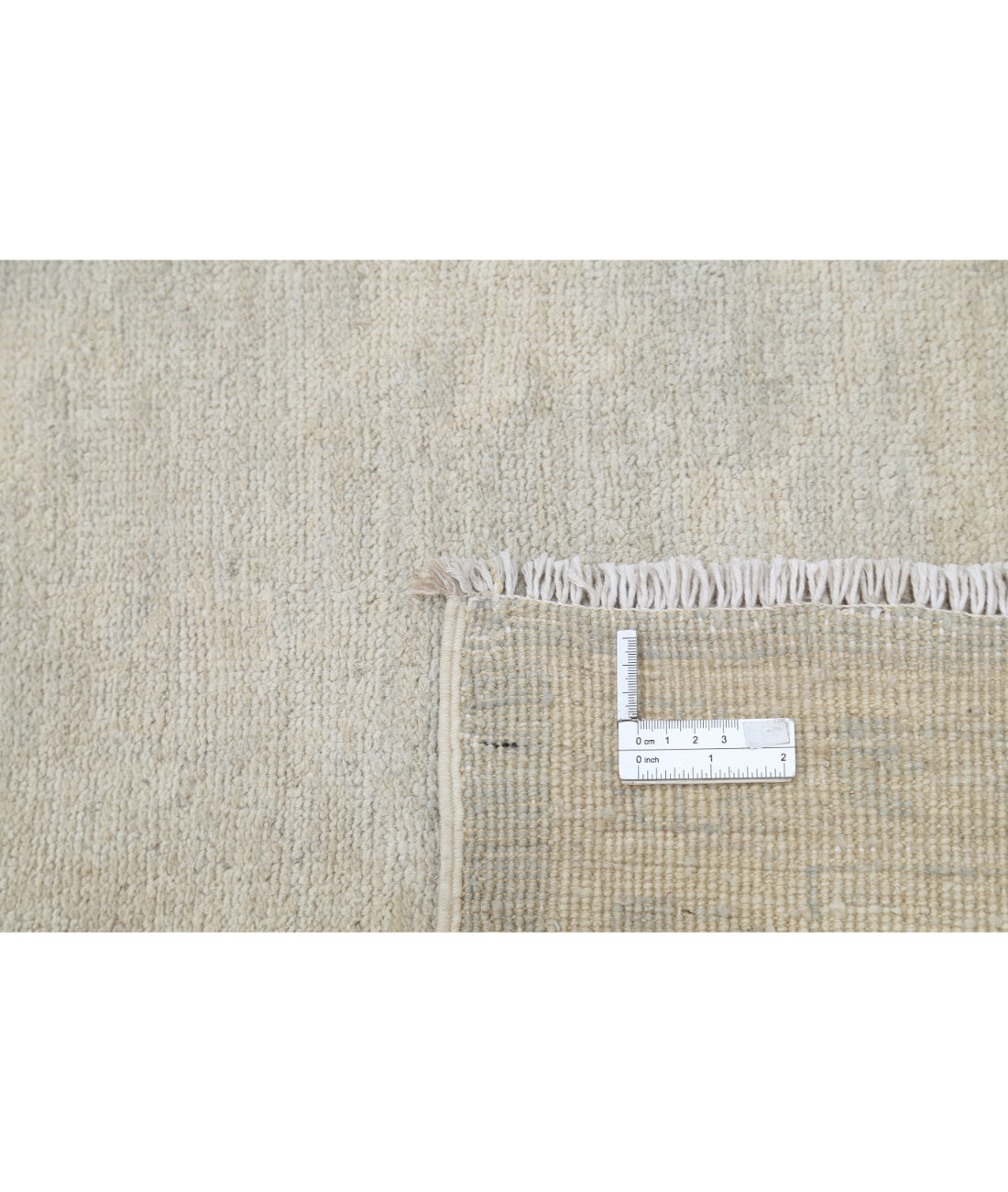 Hand Knotted Oushak Wool Rug - 9'0'' x 10'11'' 9' 0" X 10' 11" (274 X 333) / Silver / Ivory