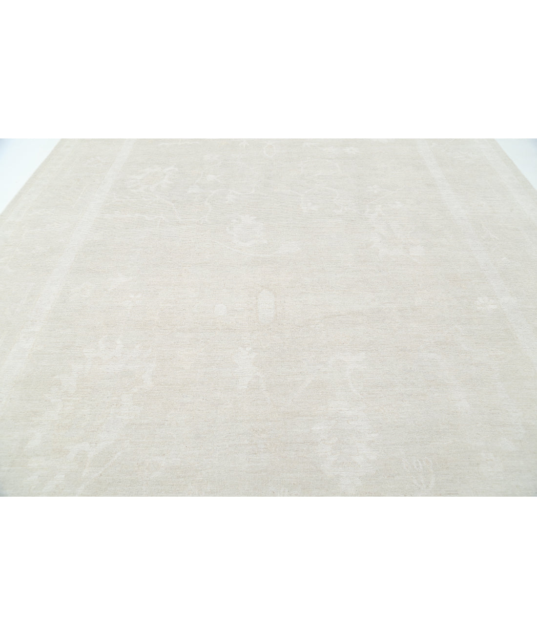 Hand Knotted Oushak Wool Rug - 10'2'' x 14'1'' 10' 2" X 14' 1" (310 X 429) / Taupe / Ivory