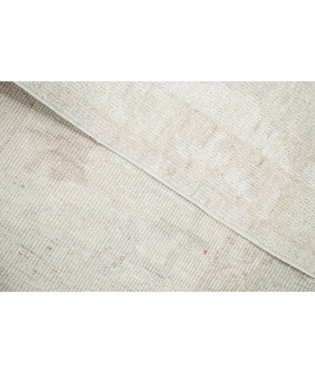 Hand Knotted Oushak Wool Rug 8' 5" X 9' 11" 8' 5" X 9' 11" (257 X 302) / Taupe / Ivory