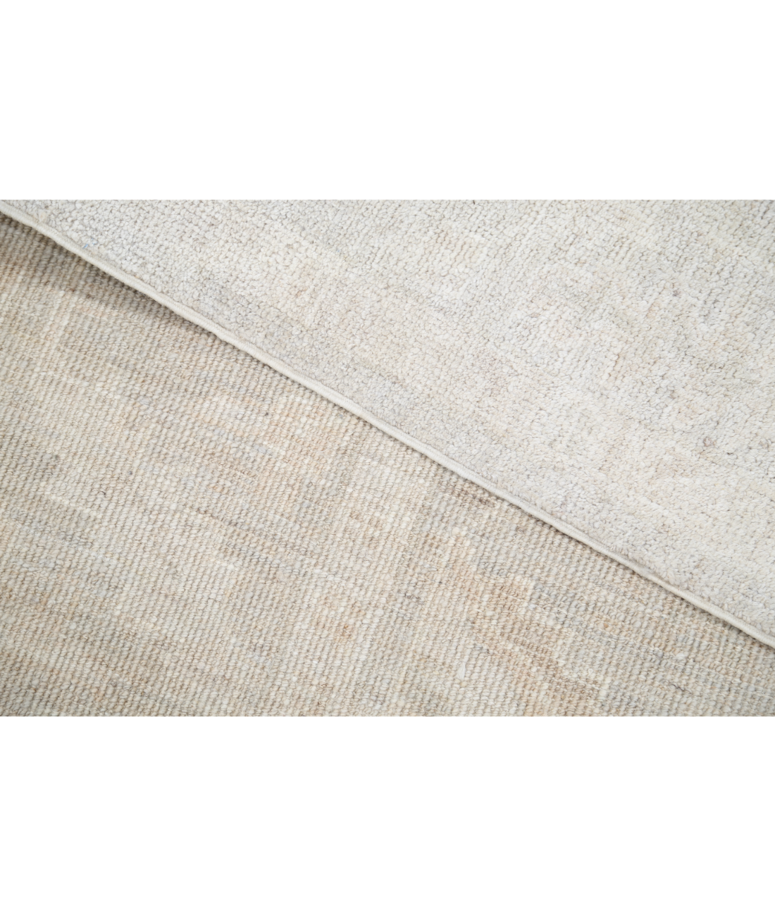 Hand Knotted Oushak Wool Rug 6' 5" X 9' 0" 6' 5" X 9' 0" (196 X 274) / Ivory / Brown