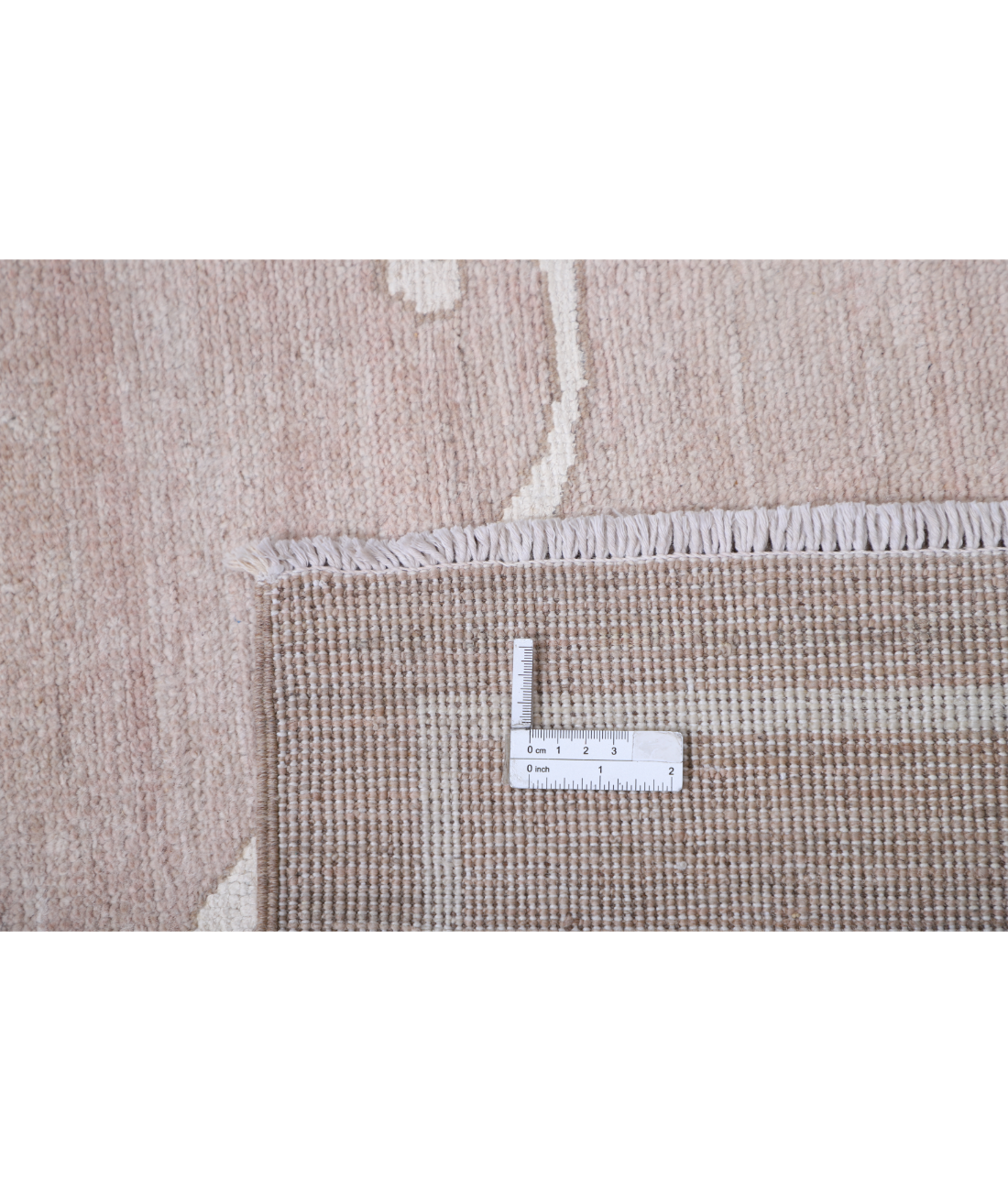 Hand Knotted Oushak Wool Rug 8' 8" X 11' 9" 8' 8" X 11' 9" (264 X 358) / Brown / Ivory