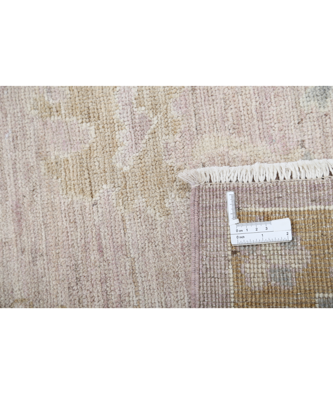 Hand Knotted Oushak Wool Rug 10' 3" X 13' 9" 10' 3" X 13' 9" (312 X 419) / Purple / Blue